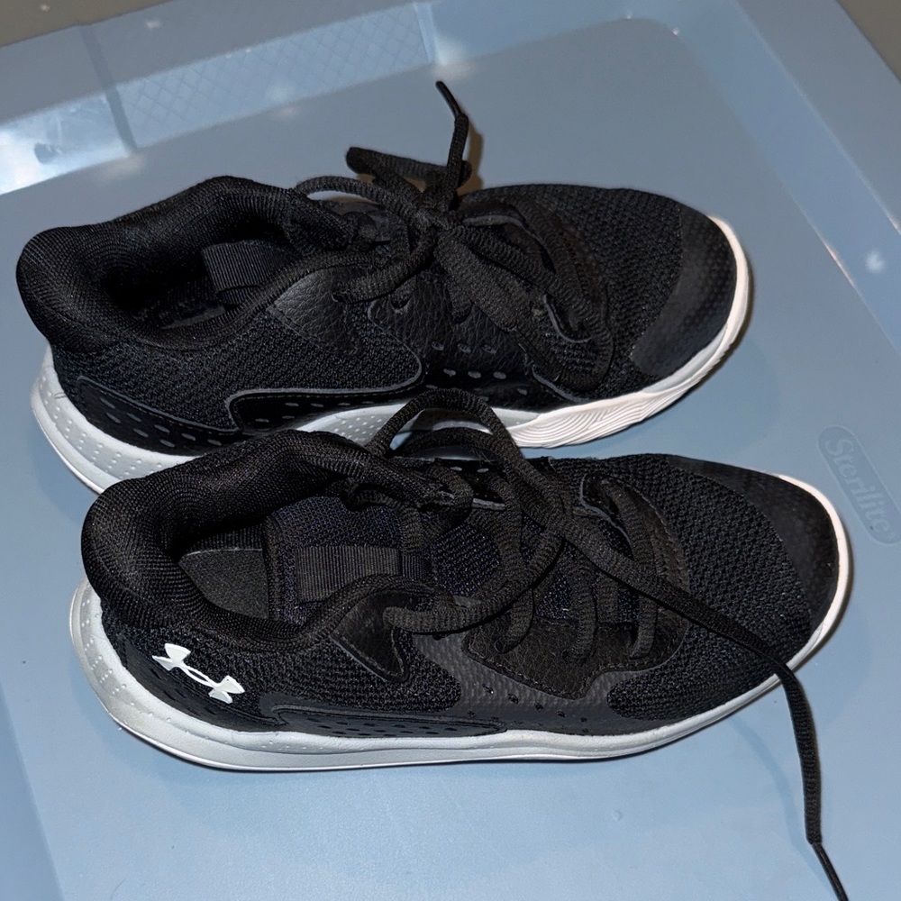Under Armour Kids Black and White Sneakers